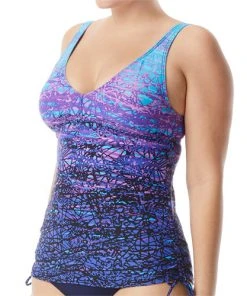 TYR Arctic V-Neck Women's Tankini: Purple Swimwear 11 TYR Arctic V-Neck Women's Tankini: Purple Swimwear