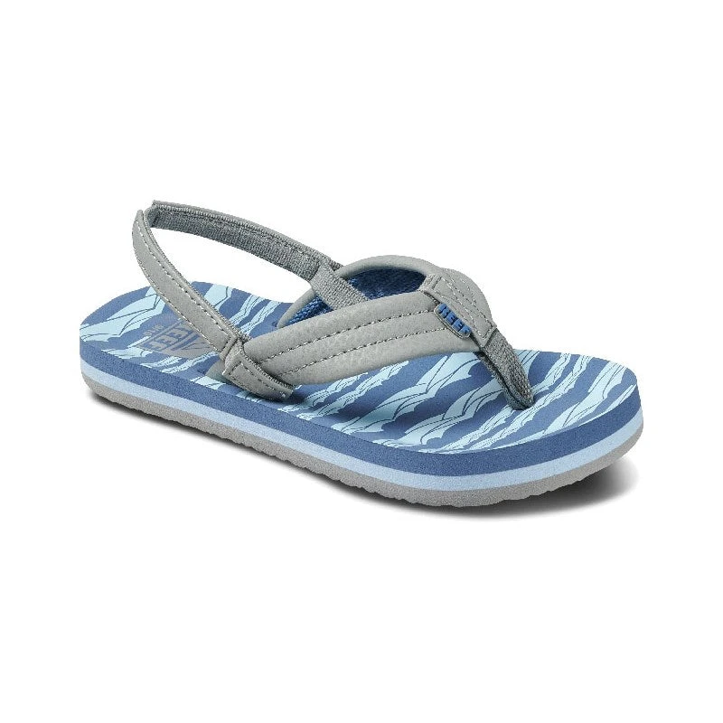 Kid's New Arrivals Reef AHI Toddler Flipflops-Blue Grey 3 Kid's New Arrivals Reef AHI Toddler Flipflops-Blue Grey