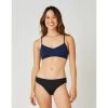 Carve St. Barth Reversible Bottom: Black/Navy Swimwear