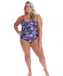 Swimwear Capriosca Vintage Paisley One Piece Tank