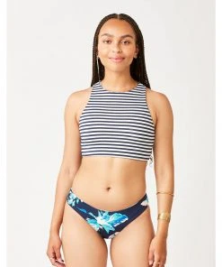 Carve Sanitas Reversible Bottom: Stargazer/Navy Stripe Swimwear
