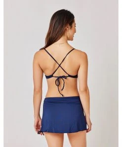 Carve Hoku Swim Skirt: Navy Swimwear