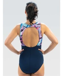 Dolfin Aquashape Wysteria High Neck Clasp Back One Piece Swimsuit Aquatic Fitness
