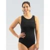 Dolfin Aquashape Black Power Mesh V-2 Back One Piece Swimsuit 2 Dolfin Aquashape Black Power Mesh V-2 Back One Piece Swimsuit