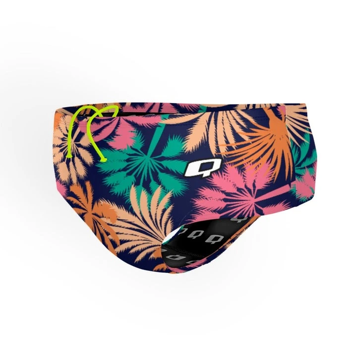 Q Swimwear Blue Palm Brief 4 Q Swimwear Blue Palm Brief