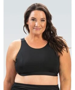 Dolfin Contemporary Swimwear Aquashape Women's Black Clasp Back Aqua Bra Swimsuit Top