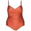 Swimwear Capriosca Rust Criss Cross One Piece 1 Swimwear Capriosca Rust Criss Cross One Piece