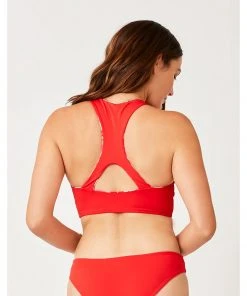 Carve Sanitas Reversible Top: Orchard/Hot Red Swimwear