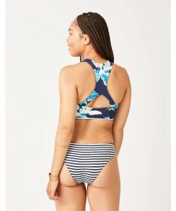 Carve Sanitas Reversible Bottom: Stargazer/Navy Stripe Swimwear
