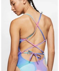 Swimwear Nike Spectrum Lace Up Tie Back One Piece