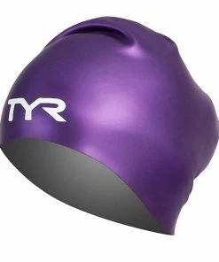 Swim Caps TYR Long Hair Wrinkle Free Silicone Cap 12 Swim Caps TYR Long Hair Wrinkle Free Silicone Cap