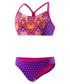 Speedo Girls Diamond Geo Splice 2-PC