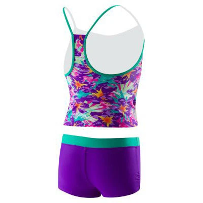 Speedo Girls Jungle Floral Boyshort Tankini Set 4 Speedo Girls Jungle Floral Boyshort Tankini Set