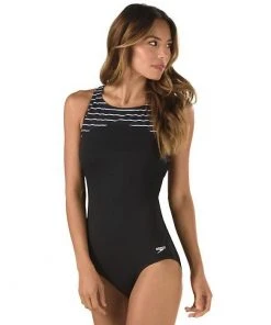 Speedo Printed High Neck One Piece