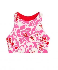 Carve Sanitas Reversible Top: Orchard/Hot Red Swimwear