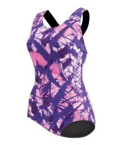 Swimwear Dolfin Aquashape Conservative Lap Suit Mariposa Print