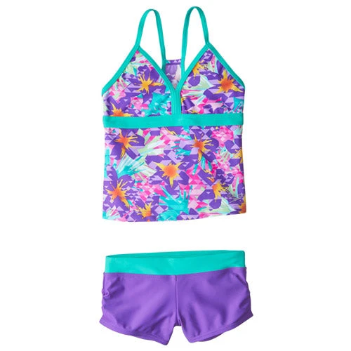 Speedo Girls Jungle Floral Boyshort Tankini Set 3 Speedo Girls Jungle Floral Boyshort Tankini Set
