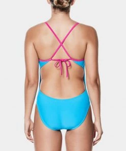 Nike Women's Solid Crossback One Piece Swimsuit