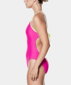 Nike Women's Solid Crossback One Piece Swimsuit
