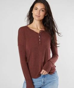 Billabong Any Day Knit Henley LS Top