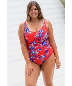 Swimwear Capriosca Cherry Blossom Scoop One Piece
