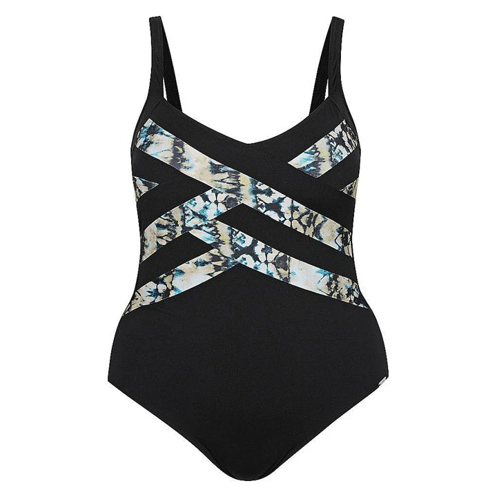 Capriosca Ink & Water Criss Cross One Piece Swimwear 7 Capriosca Ink & Water Criss Cross One Piece Swimwear
