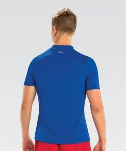 Dolfin Men's Mock Neck Short Sleeve Rash Guard