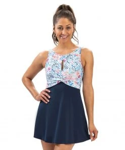 Aquatic Fitness Dolfin Aquashape Almafi Knot Front Swim Dress