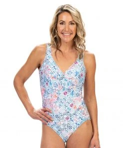 Dolfin Aquatic Fitness Aquashape Women's Almafi Moderate Ruched Front One Piece Swimsuit