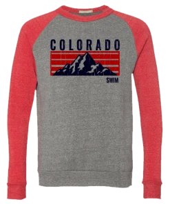 MI Sports Swim Colorado Mountain Logo Crewneck Sweatshirt