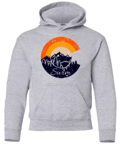 MI Sports Hoodies & Sweatshirts Swim Colorado Mountain C Retro Cotton Hoody