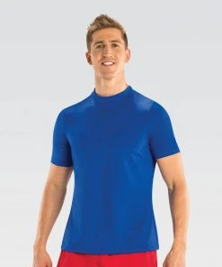 Dolfin Men's Mock Neck Short Sleeve Rash Guard