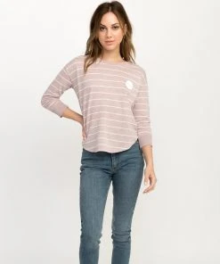 Tops RVCA Motors Striped Pullover Crewneck