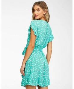 Billabong Wrap And Roll Woven Wrap Dress