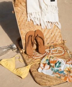 Roxy Lorraine Leather Braid Sandals Shoes