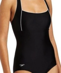 Speedo Endurance+ Piped Maillot Swimsuit Swimwear