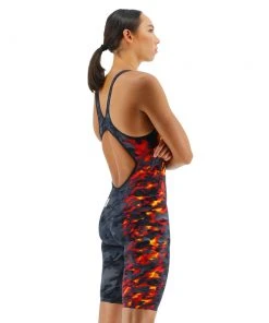 TYR Venzo Camo Fire Open Back Swimwear