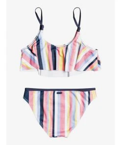 Kid's New Arrivals Roxy Girls 7-16 Lovely Shine Flutter Bikini Set