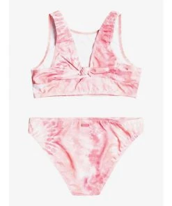 Kid's New Arrivals Roxy Girls 7-16 Colors Reflection Crop Top Bikini Set