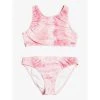Kid's New Arrivals Roxy Girls 7-16 Colors Reflection Crop Top Bikini Set