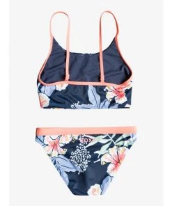 Kid's New Arrivals Roxy Girls 7-16 Summer Good Wave Crop Top Bikini Set