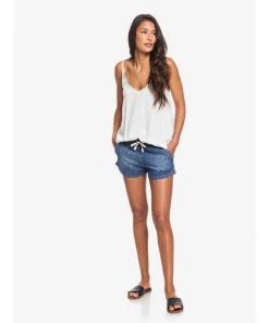 Roxy Go To The Beach Elasticized Denim Shorts Swimwear