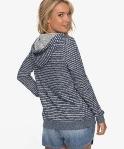 Roxy Trippin Stripe Zip-Up Hoodie Tops