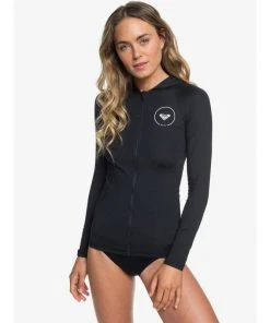 Roxy Essentials Long Sleeve Hooded Zip Rashguard