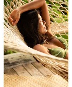 Roxy Wildflowers Reversible Tiki Triangle Swim Top Missy Swimwear