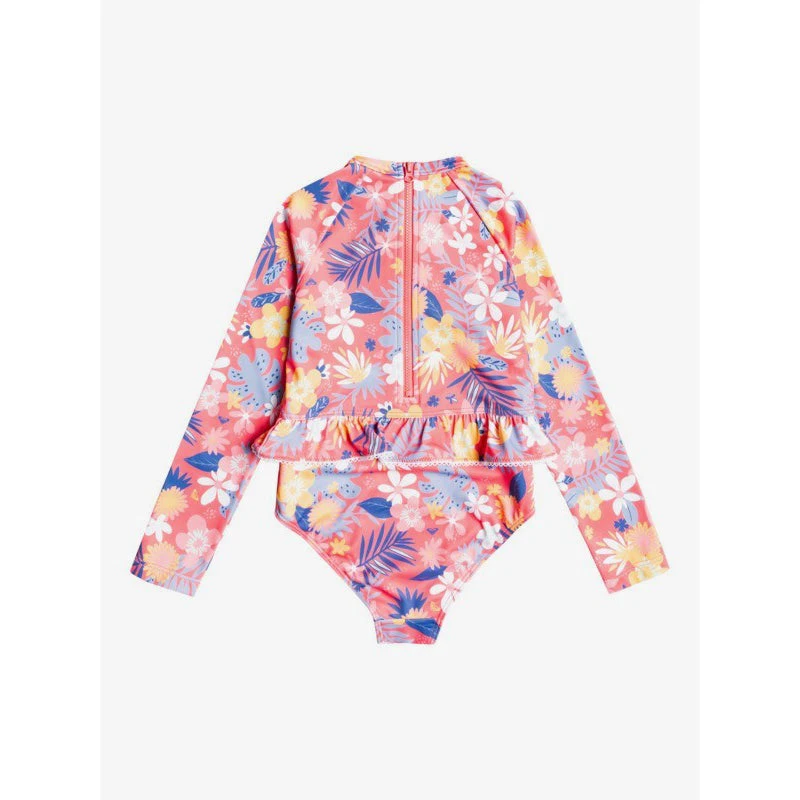 Roxy Girls Hibiscus Party Long Sleeve UPF 50 One Piece Rashguard 6 Roxy Girls Hibiscus Party Long Sleeve UPF 50 One Piece Rashguard