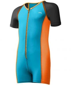 Product Babies & Toddlers TYR Boys Solid Thermal Suit- Blue/Orange