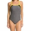 Speedo Heathered Clip Back One Piece Swimwear 2 Speedo Heathered Clip Back One Piece Swimwear