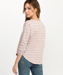 Tops RVCA Motors Striped Pullover Crewneck